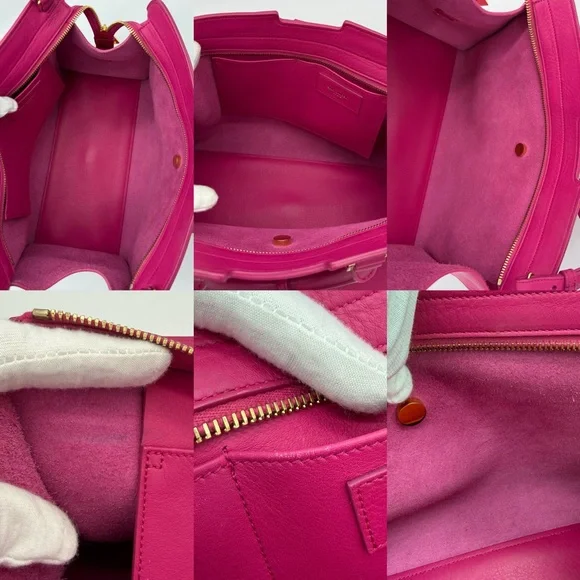 Authentic Yves Saint Laurent pink small cabad tote in smoot calfskin leather - Picture 7 of 15